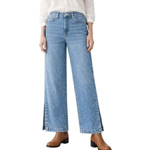 Banana Republic High Rise Wide Leg Premium Denim Jeans Light Wash Size 29